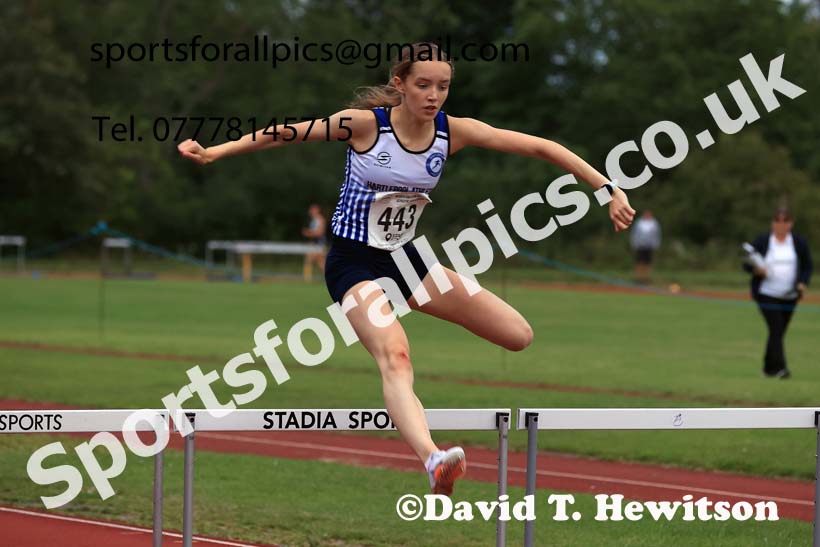 400 and 300 metres hurdles, 2025 NEGP No 5 Monkton, Wednesday, July 23rd. Photo: David T. Hewitson/Sports for All Pics